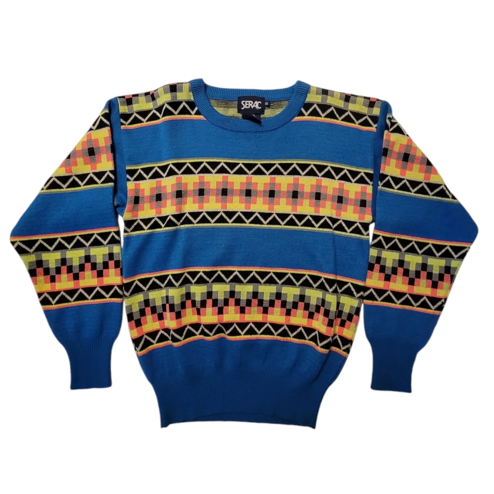 Vintage SERAC Geometric Sweater